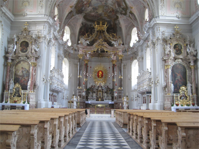 Inside Wilten Basilica