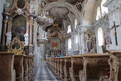 Inside Wilten Basilica