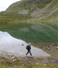 A lake appeared before us